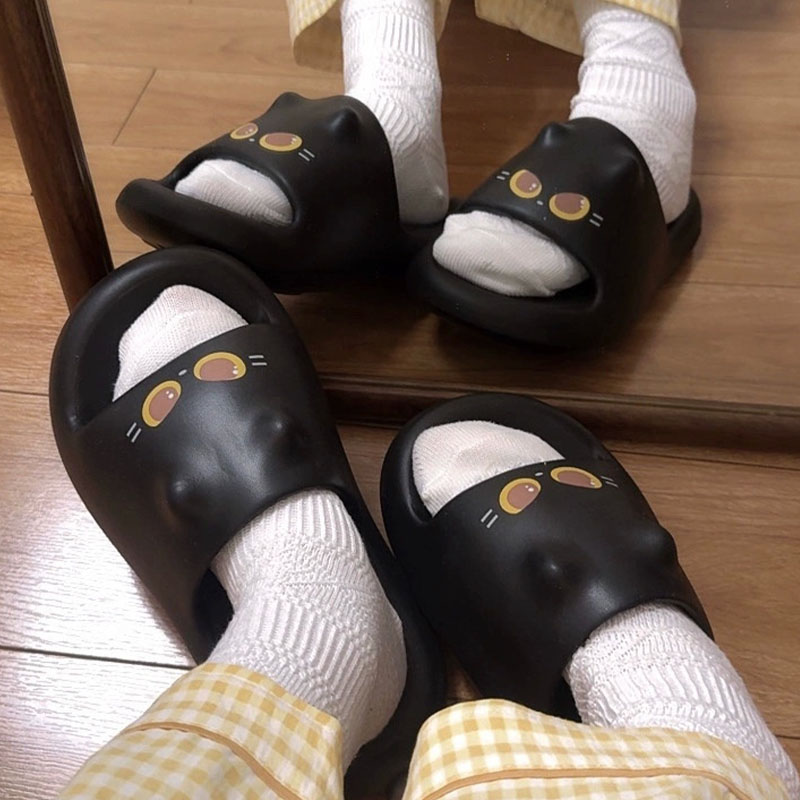 New Cute 3D Black Cat Paw Slid - đánh giá và giá Water Shoes