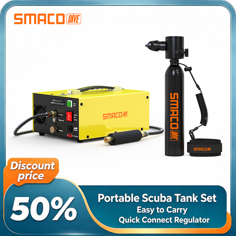 SMACO Mini Scuba Diving Tank S - đánh giá và giá Snorkel Set
